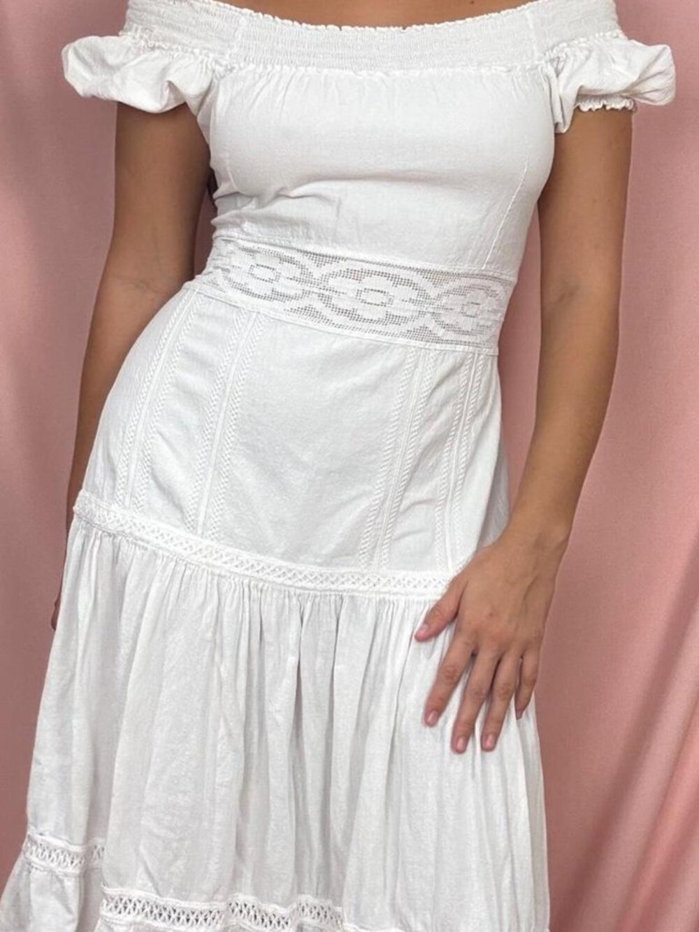Classic White Cotton Dress